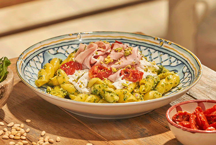 TRECCIONE PESTO E MORTADELLA TARTUFATA